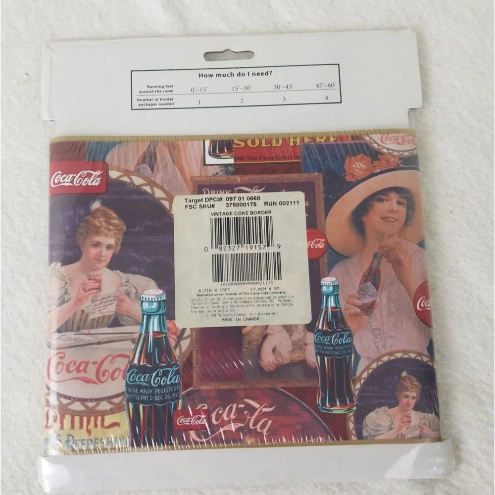 Coca Cola Restore &‎ Restyle American Spirit 15'x3 Decorative Wall Border. NEW